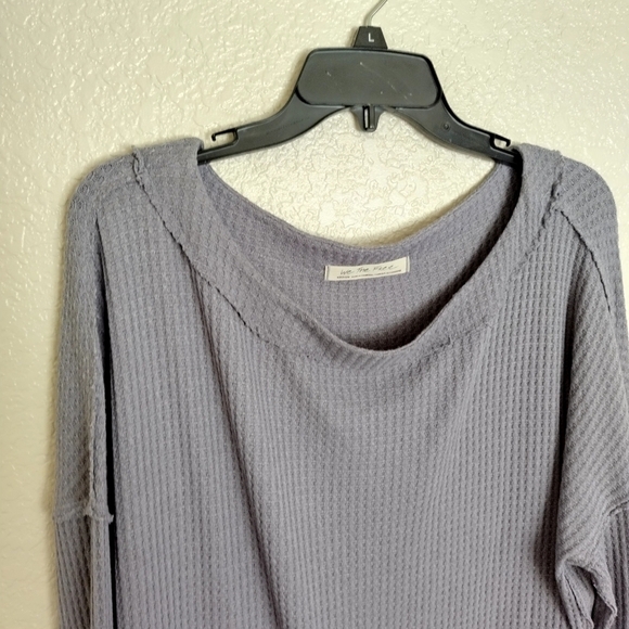 Free People We The Free Phoenix Thermal Knit Tunic Top Thumb hole Sz M - Picture 3 of 7